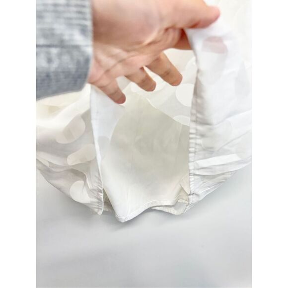 MM Couture Womens White One Shoulder Dress Size Medium Polka Dot Lined Back Zip - Picture 7 of 10